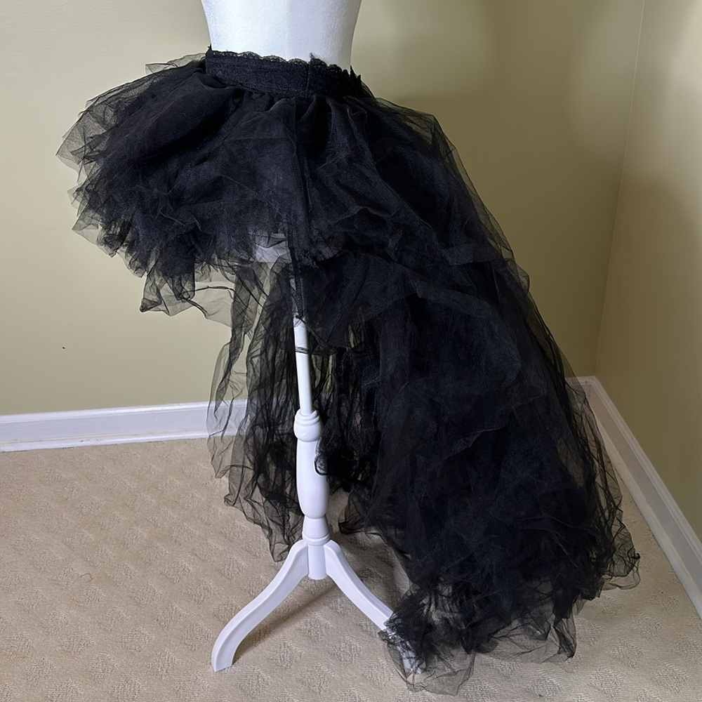 NWT Dolls Kill Wicked Nymph Princess Black Tulle Skirt - Picture 5 of 11